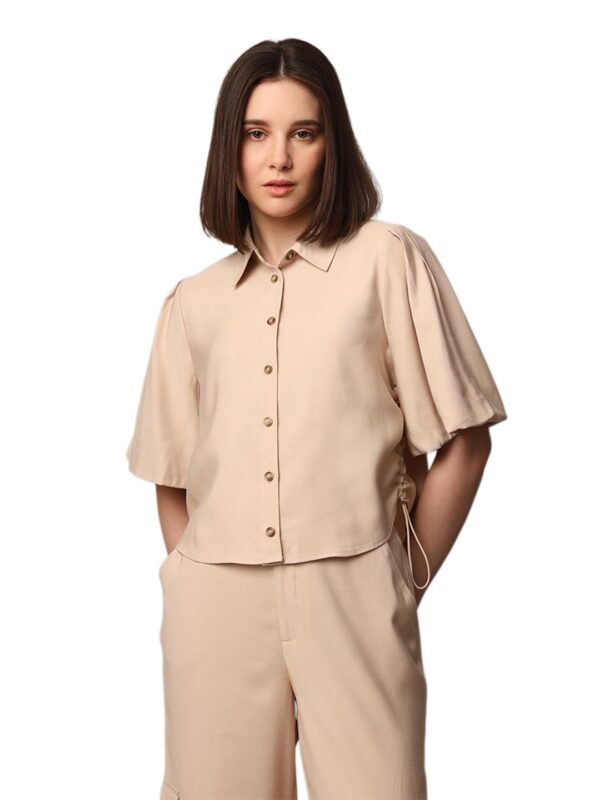 Women's Solid Regular Fit Shirt - Image 3