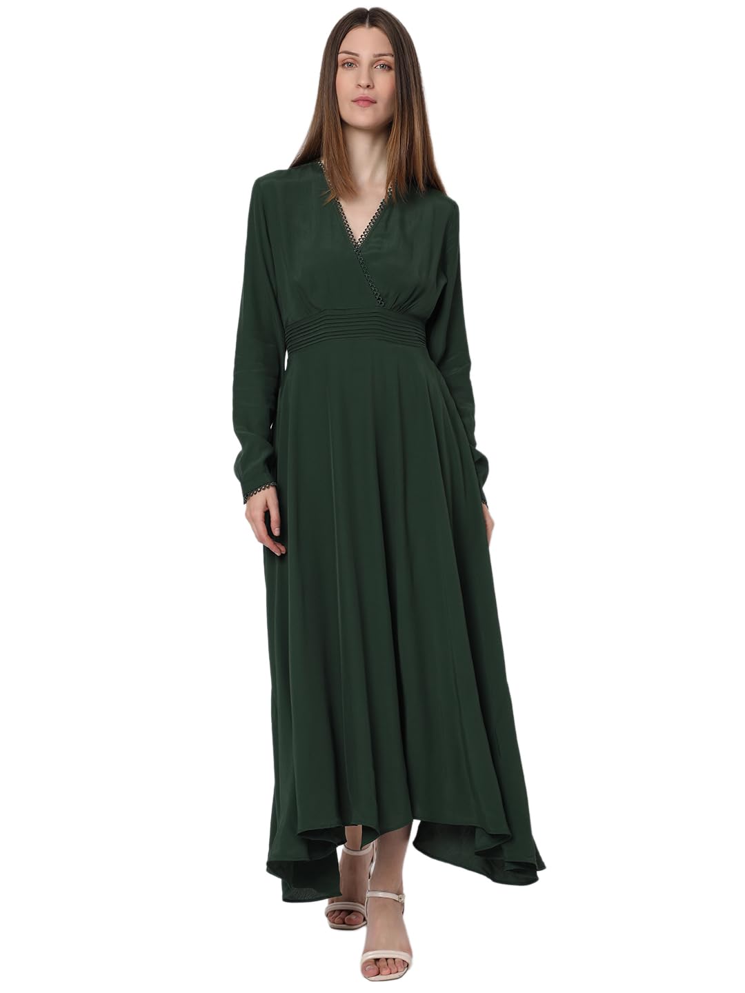 Women's Rayon Fit and Flare Maxi Dress