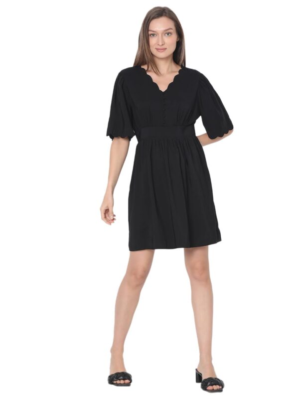 Women's Rayon Fit and Flare Above The Knee Dress - Image 5