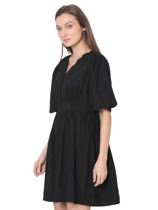 Women's Rayon Fit and Flare Above The Knee Dress - Image 3