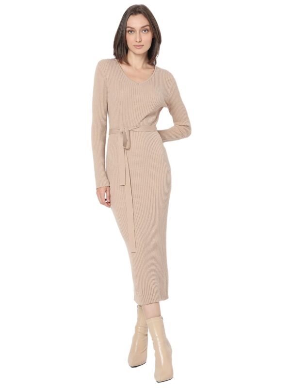 Women's Bodycon Beige Dress