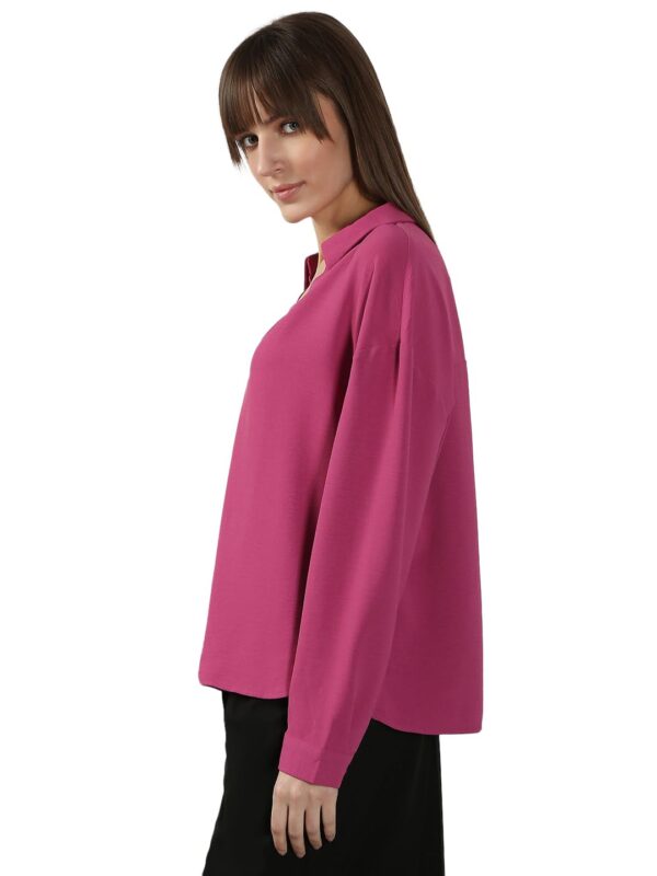 Women's Solid Regular Fit T-Shirt - Image 3