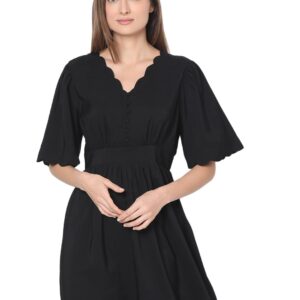 Women's Rayon Fit and Flare Above The Knee Dress