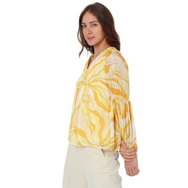 Printed Polyester V Neck Women's Top - Image 3