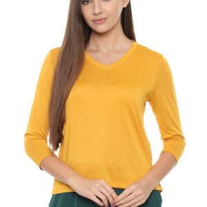 Women's Regular Fit Modal V Neck Shirt