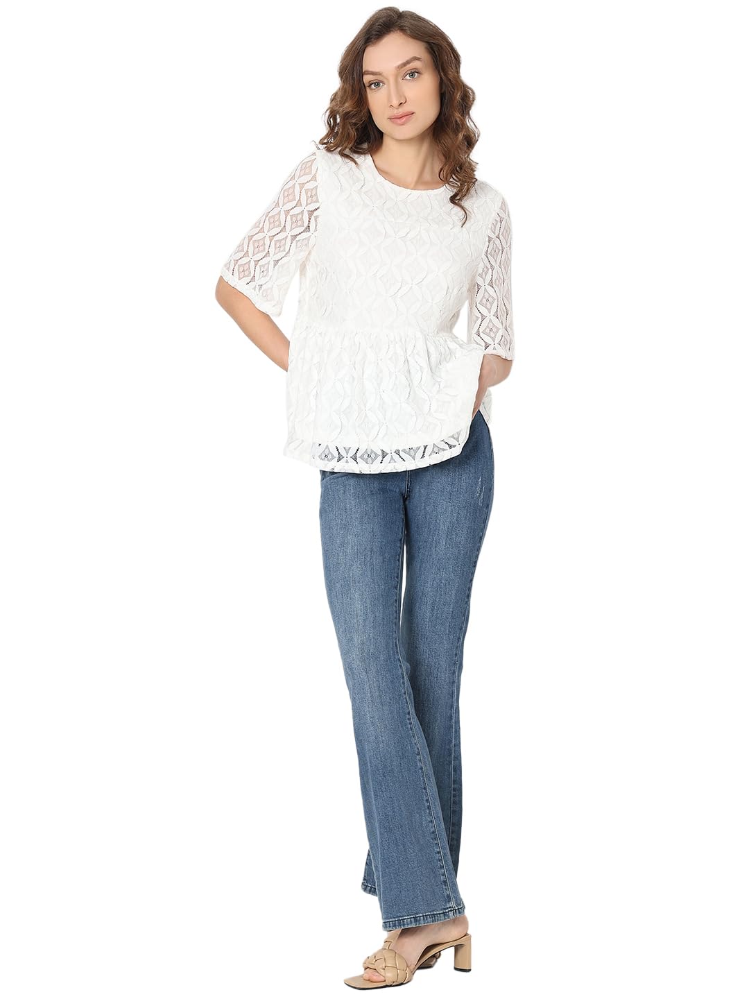 Women's Solid Regular Fit T-Shirt - Image 5