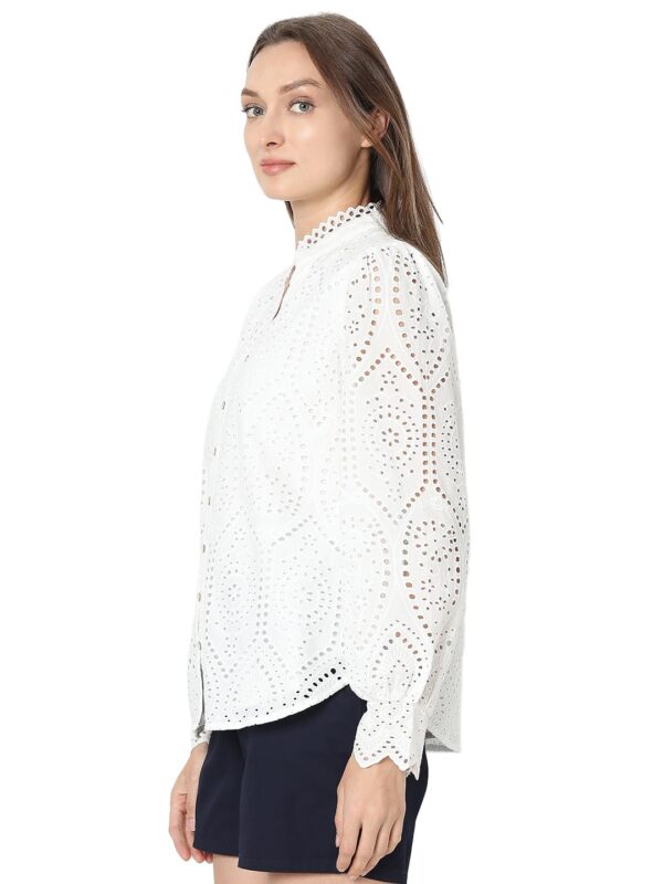 Women's Solid Regular Fit Shirt - Image 3