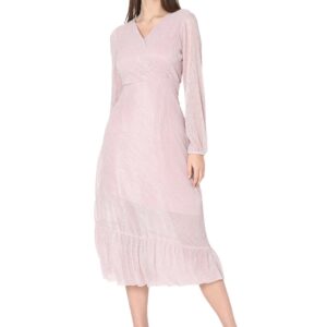 Women's Polyester A-Line Below The Knee Dress