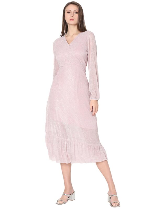 Women's Polyester A-Line Below The Knee Dress