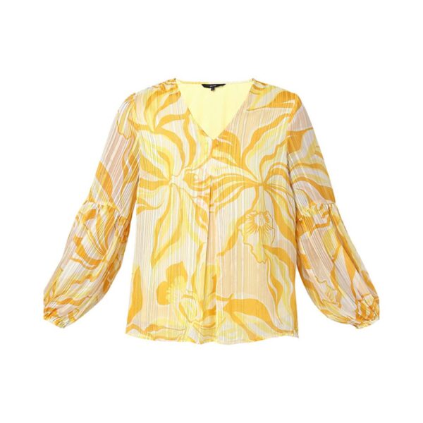 Printed Polyester V Neck Women's Top - Image 7