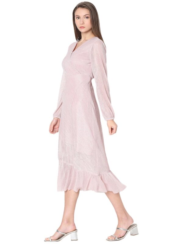 Women's Polyester A-Line Below The Knee Dress - Image 3