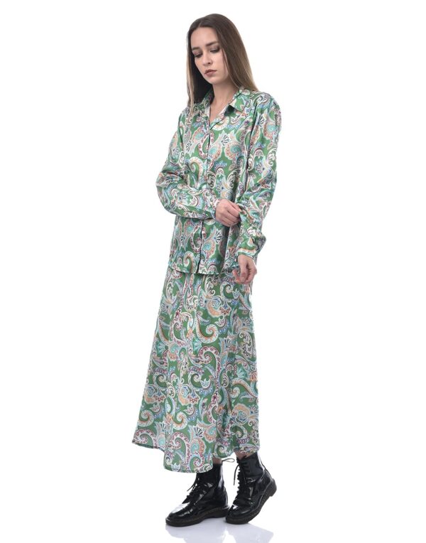 Women Paisley Regular Fit 1Shirt, 1Skirt::Co-Ord Set - Image 3