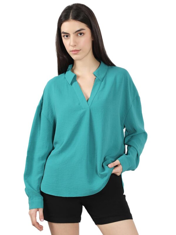 Women's Solid Regular Fit T-Shirt - Image 13