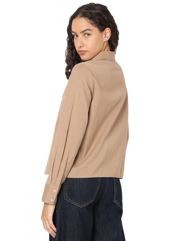 Women's Solid Regular Fit Shirt - Image 4