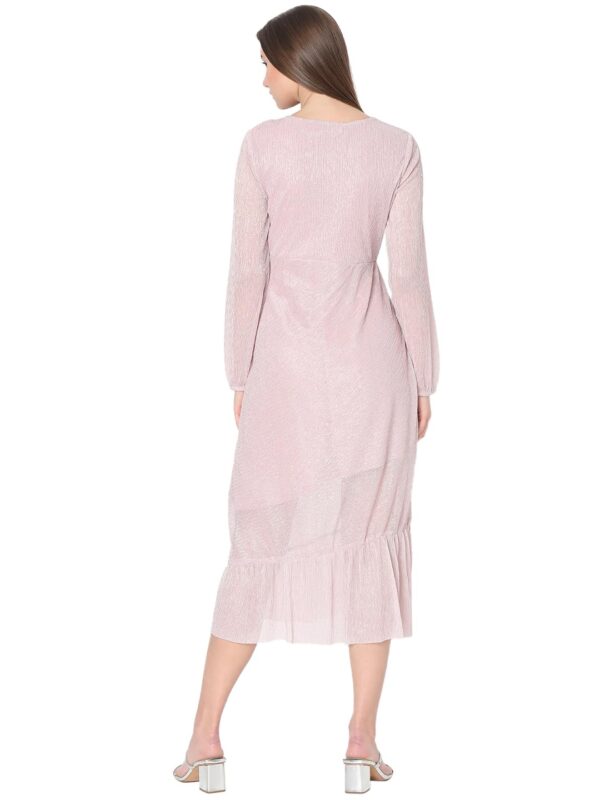 Women's Polyester A-Line Below The Knee Dress - Image 4
