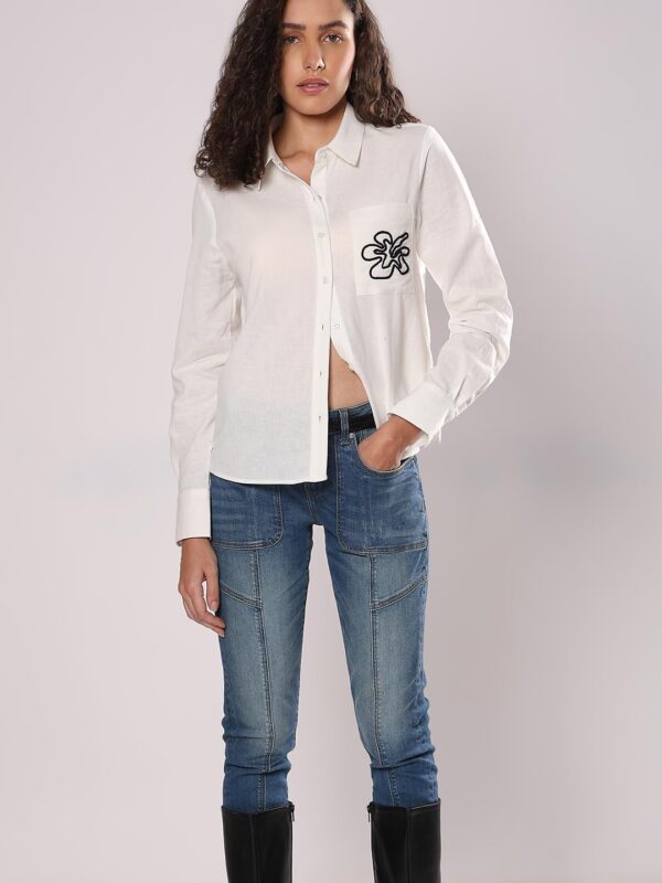 Women's Solid Regular Fit Shirt - Image 8