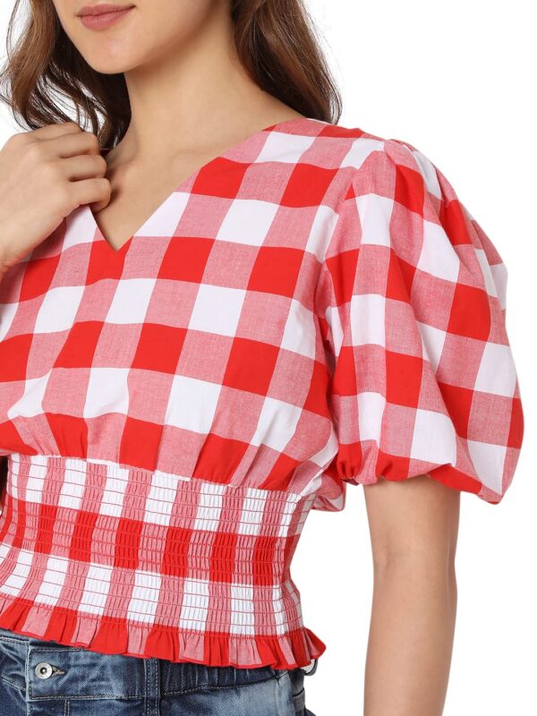 Women's Cotton Stylised Above The Knee Dress - Image 6
