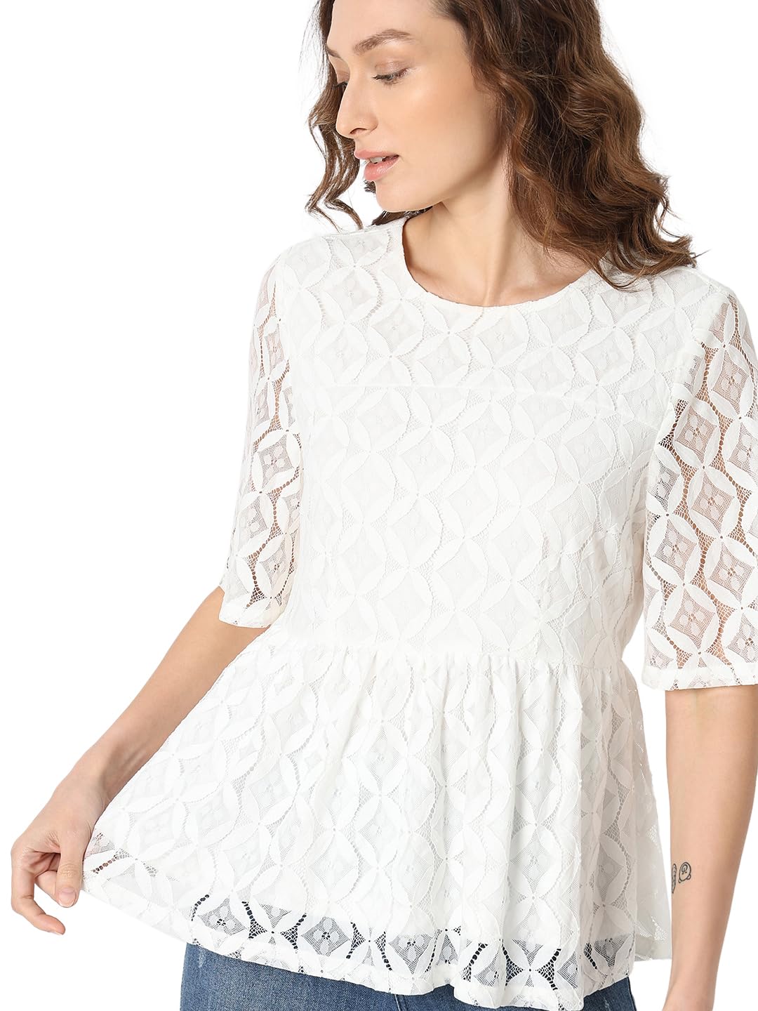 Women's Solid Regular Fit T-Shirt - Image 6