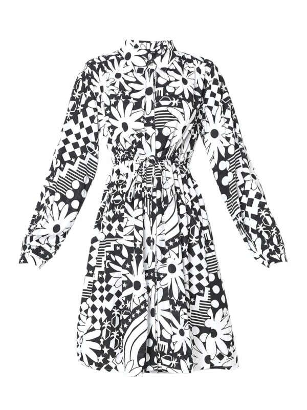 Women's Linen Fit and Flare Above The Knee Dress - Image 7