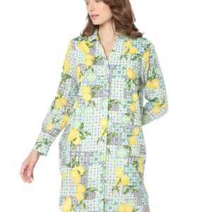 Women's Polyester Shirt Above The Knee Dress