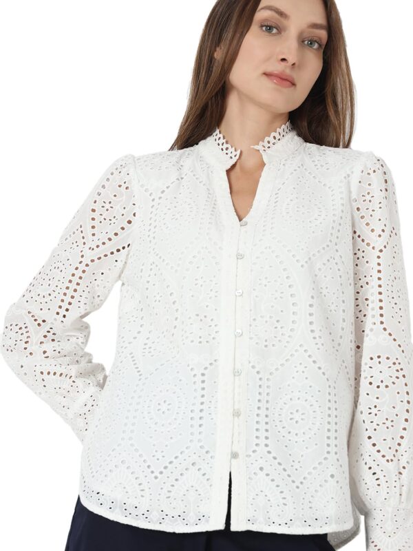 Women's Solid Regular Fit Shirt - Image 6
