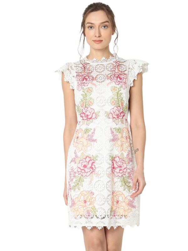 Women's Polyester Sheath Above The Knee Dress
