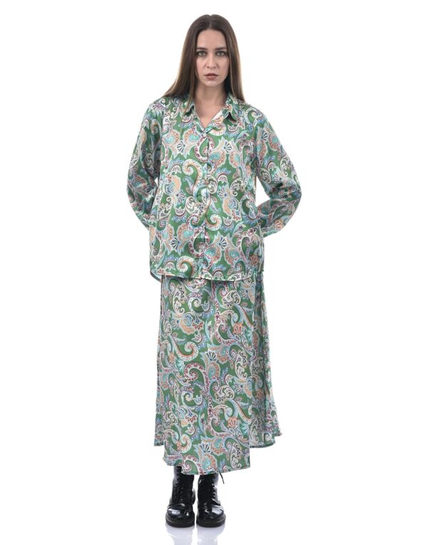 Women Paisley Regular Fit 1Shirt, 1Skirt::Co-Ord Set