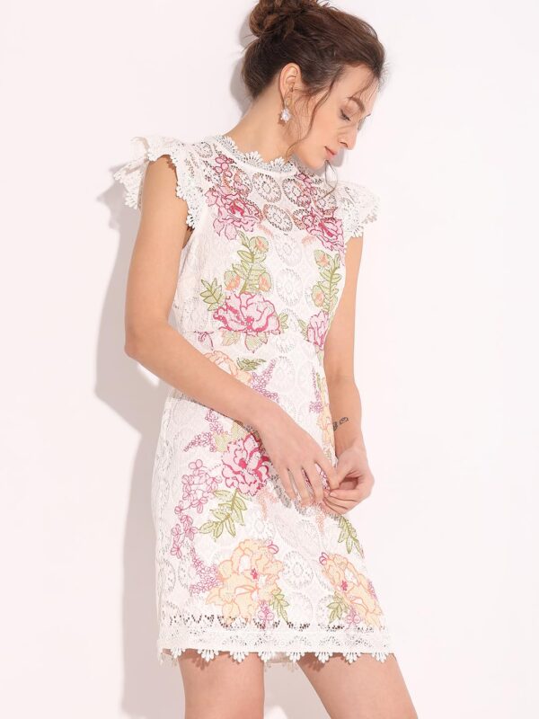 Women's Polyester Sheath Above The Knee Dress - Image 2