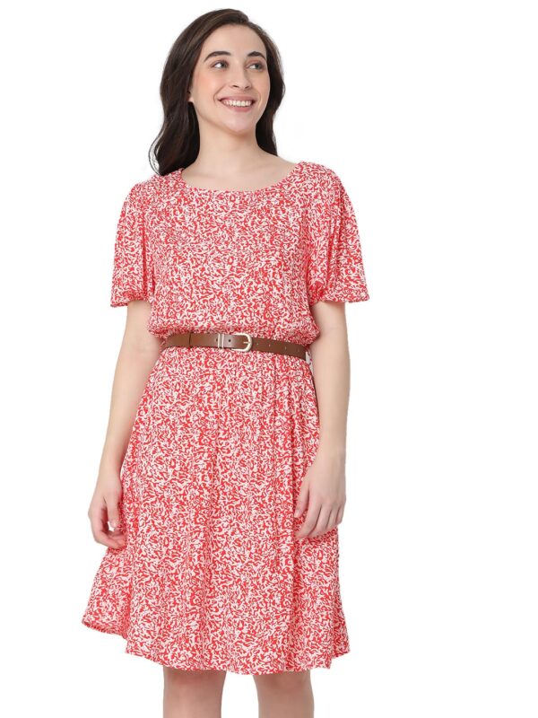 Women's Knee Length Viscose Shift Dress