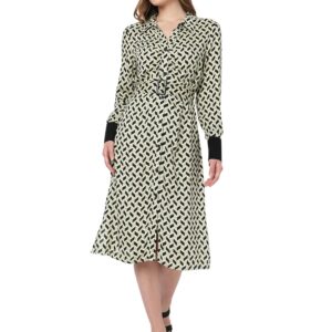 Women's Midi Viscose Shirt Dress