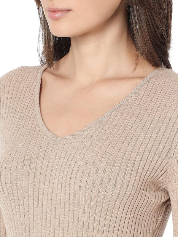 Women's Bodycon Beige Dress - Image 6