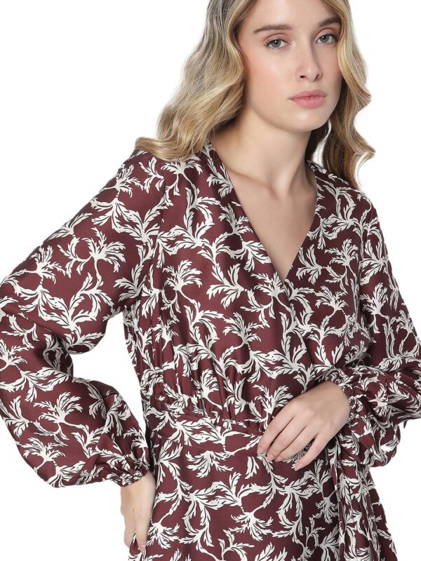 Women's Polyester Fit and Flare Midi Dress - Image 5
