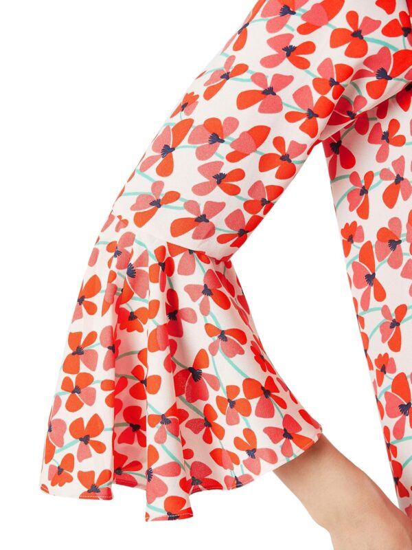 Women's Multicolored Ruffled Floral Print Top - Image 5