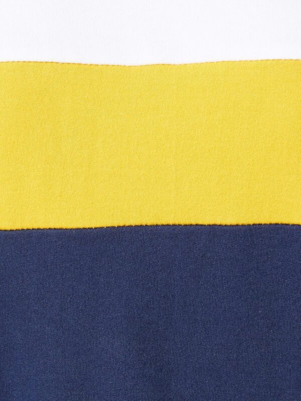 Women's Multicolor Super Soft Regular Round Neck Full Sleeves Cotton Solid Color Block Paneled Boxy Sweatshirt - Image 6