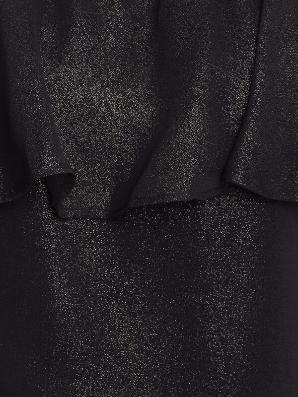 Womens Loose Fit Black Shimmery Off Shoulder Top - Image 6