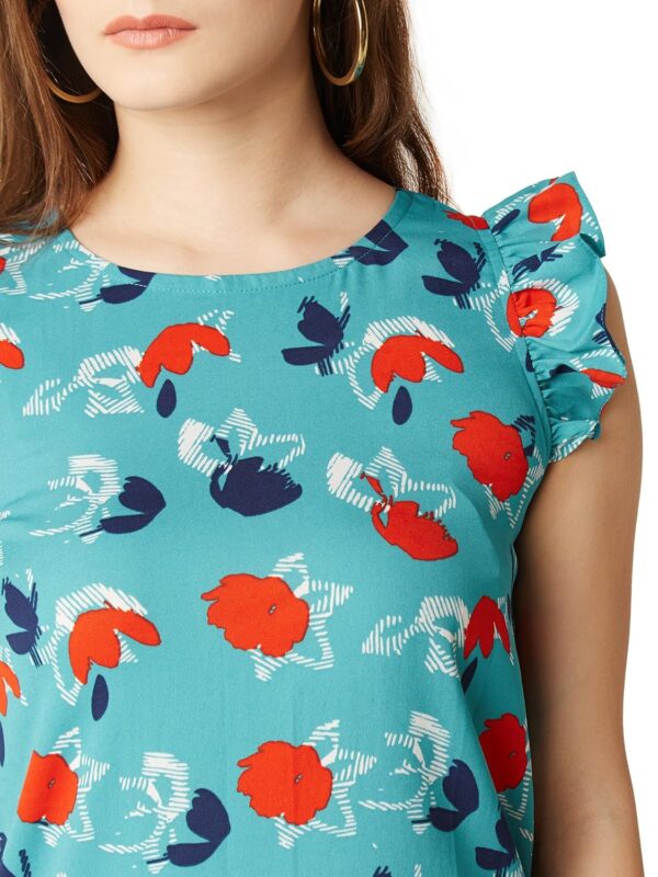 Women's Multicolored Floral Print Mini Shift Dress - Image 5