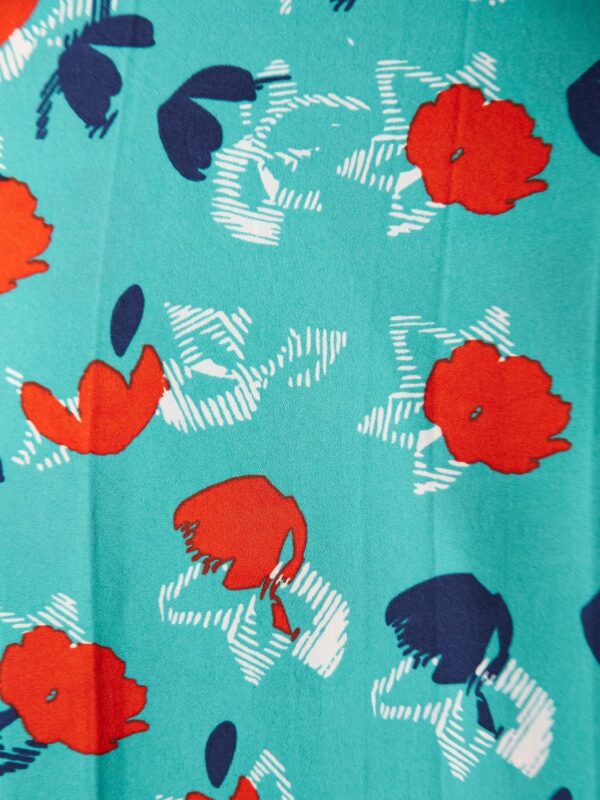 Women's Relaxed Fit Printed Ruffled Top - Image 6